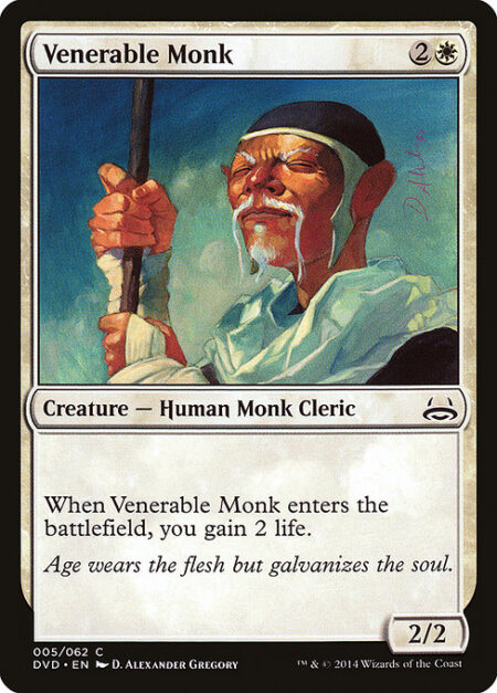 Venerable Monk - When Venerable Monk enters the battlefield