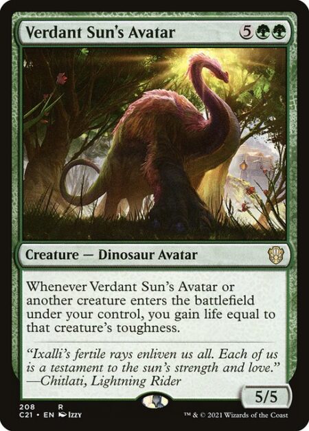 Verdant Sun's Avatar - Whenever Verdant Sun's Avatar or another creature you control enters