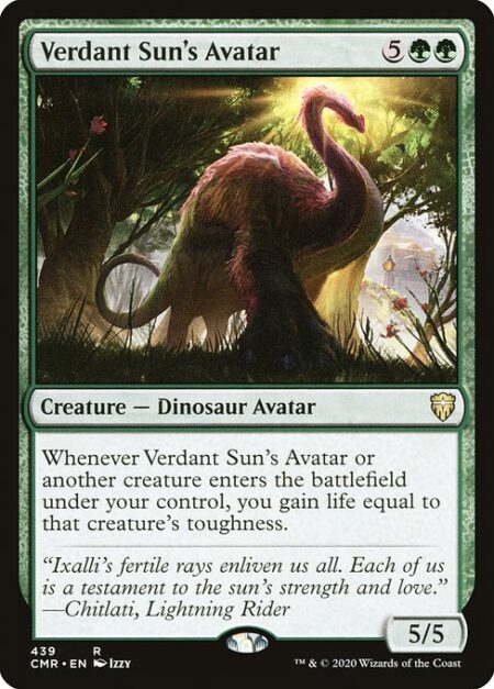 Verdant Sun's Avatar - Whenever Verdant Sun's Avatar or another creature enters the battlefield under your control