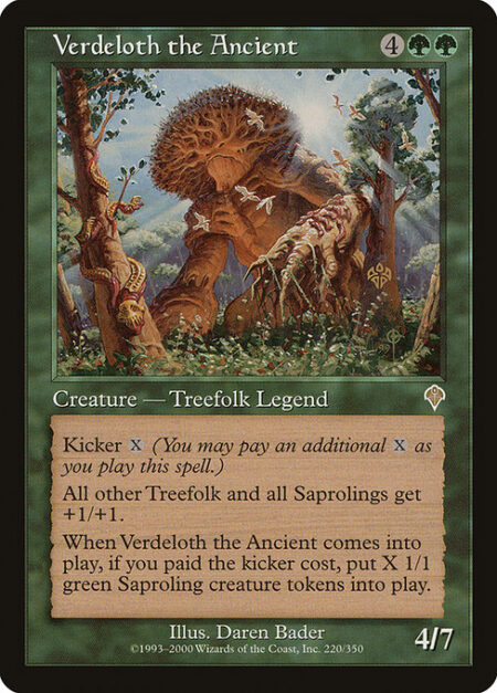 Verdeloth the Ancient - Kicker {X} (You may pay an additional {X} as you cast this spell.)