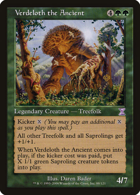 Verdeloth the Ancient - Kicker {X} (You may pay an additional {X} as you cast this spell.)