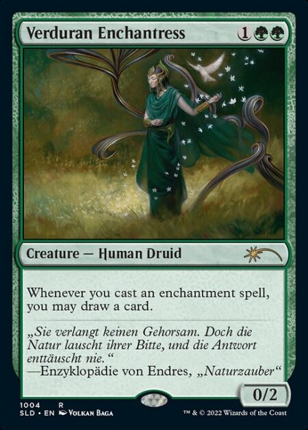 Verduran Enchantress - Whenever you cast an enchantment spell