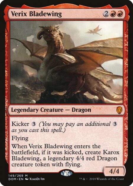 Verix Bladewing - Kicker {3} (You may pay an additional {3} as you cast this spell.)