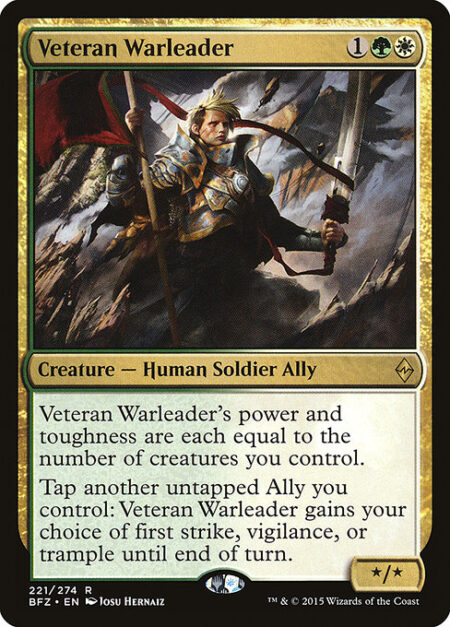 Veteran Warleader - Veteran Warleader's power and toughness are each equal to the number of creatures you control.