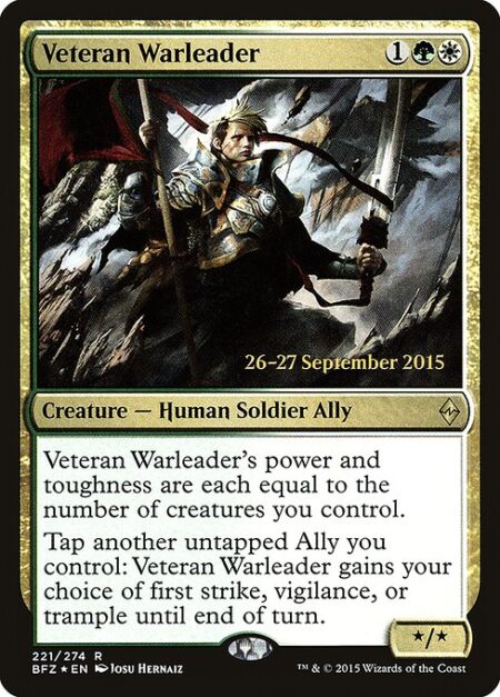 Veteran Warleader - Veteran Warleader's power and toughness are each equal to the number of creatures you control.