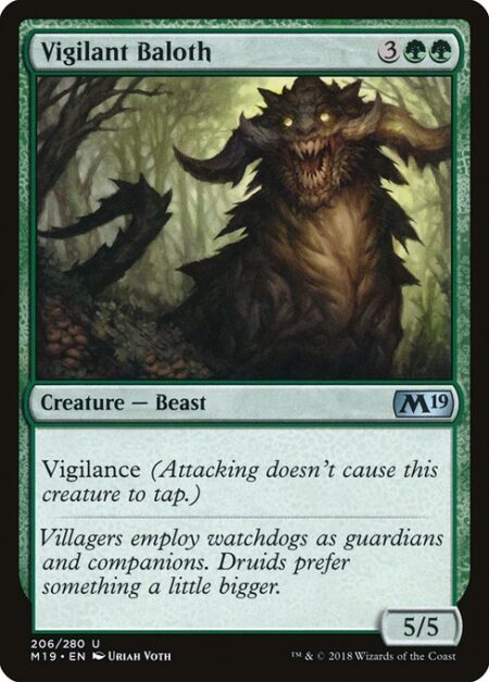 Vigilant Baloth - Vigilance (Attacking doesn't cause this creature to tap.)