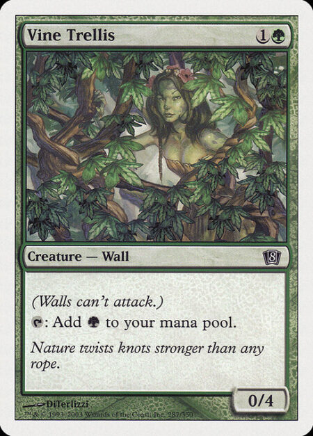 Vine Trellis - Defender (This creature can't attack.)