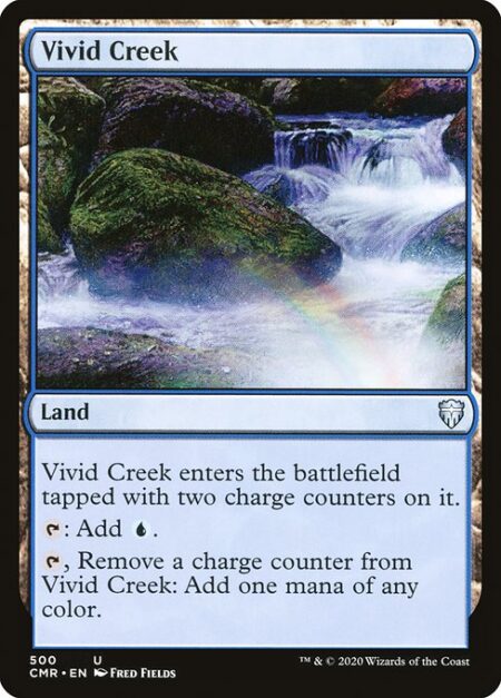 Vivid Creek - Vivid Creek enters tapped with two charge counters on it.