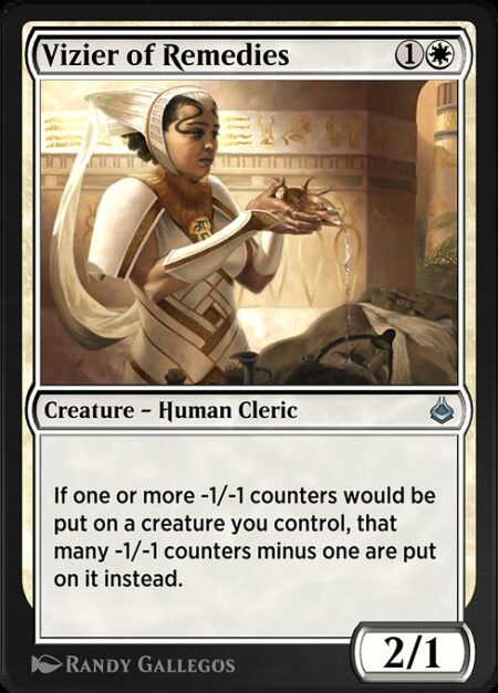 Vizier of Remedies - If one or more -1/-1 counters would be put on a creature you control