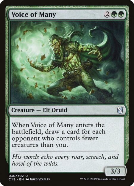 Voice of Many - When Voice of Many enters the battlefield