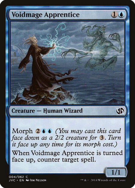 Voidmage Apprentice - Morph {2}{U}{U} (You may cast this card face down as a 2/2 creature for {3}. Turn it face up any time for its morph cost.)