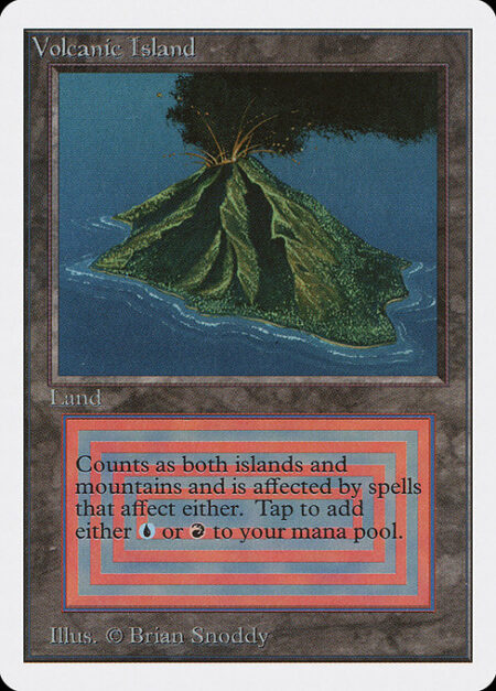 Volcanic Island - ({T}: Add {U} or {R}.)