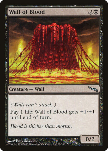 Wall of Blood - Defender (This creature can't attack.)