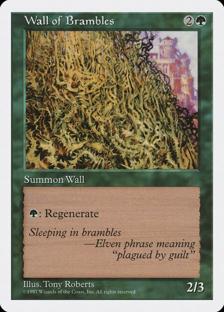 Wall of Brambles - Defender (This creature can't attack.)