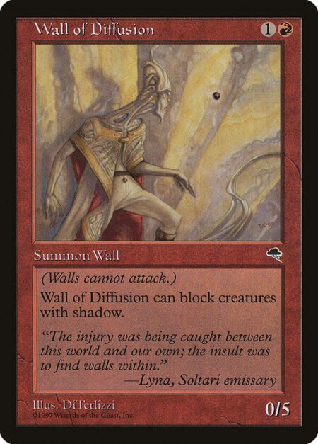 Wall of Diffusion - Defender (This creature can't attack.)