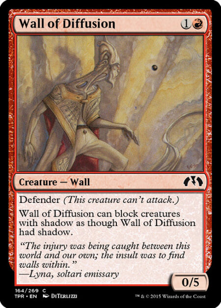 Wall of Diffusion - Defender (This creature can't attack.)