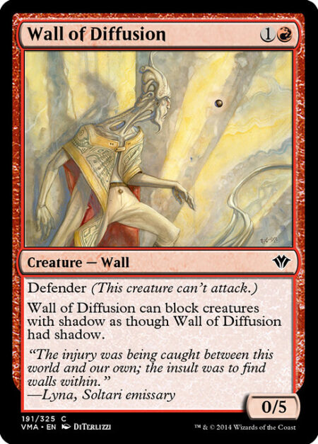 Wall of Diffusion - Defender (This creature can't attack.)