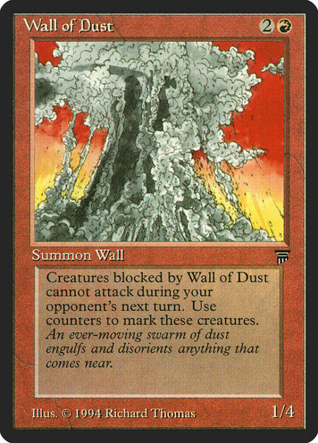 Wall of Dust - Defender (This creature can't attack.)