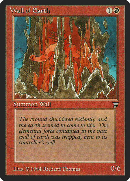 Wall of Earth - Defender (This creature can't attack.)