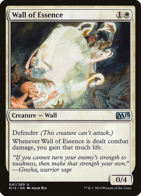 Wall of Essence - Defender (This creature can't attack.)