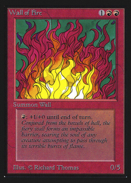 Wall of Fire - Defender (This creature can't attack.)