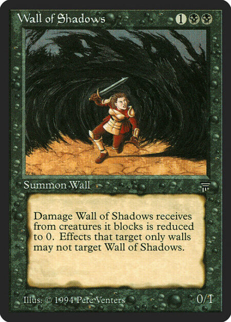 Wall of Shadows - Defender (This creature can't attack.)