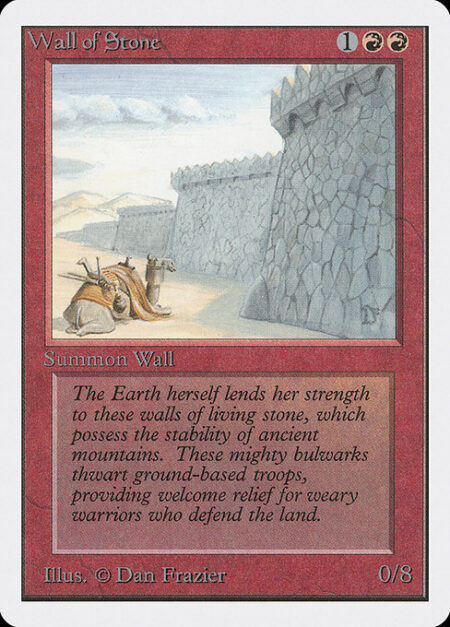 Wall of Stone - Defender (This creature can't attack.)