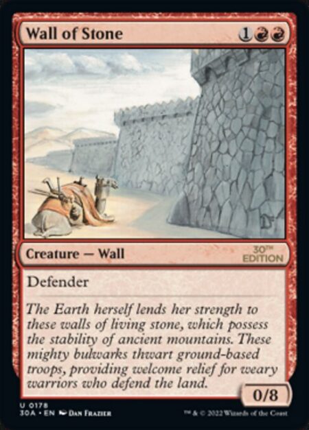 Wall of Stone - Defender (This creature can't attack.)