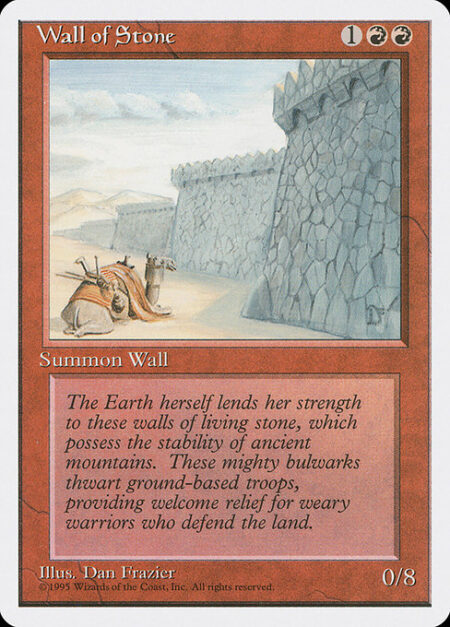 Wall of Stone - Defender (This creature can't attack.)