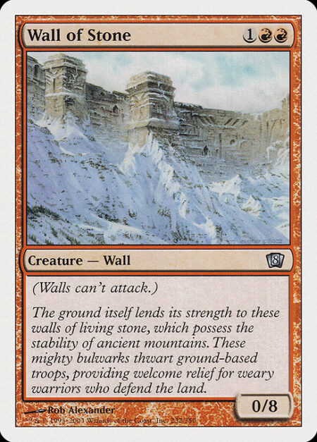 Wall of Stone - Defender (This creature can't attack.)