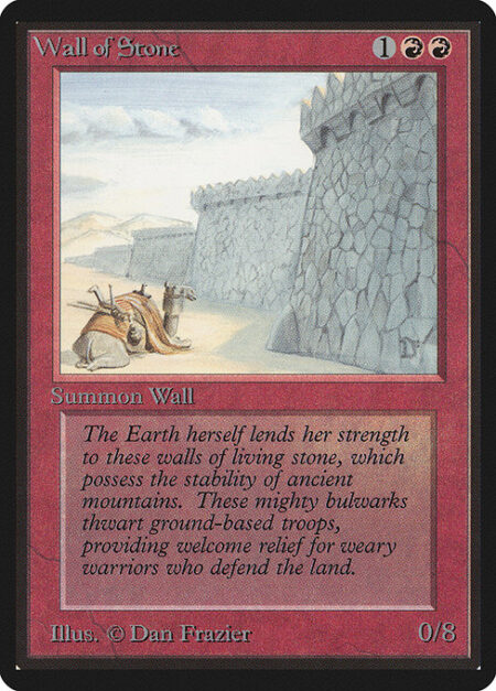 Wall of Stone - Defender (This creature can't attack.)