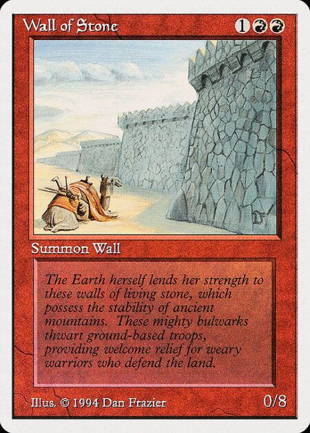 Wall of Stone - Defender (This creature can't attack.)