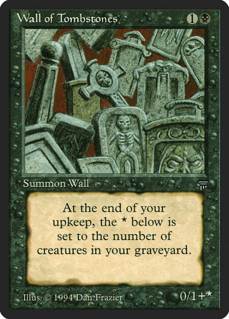 Wall of Tombstones - Defender (This creature can't attack.)