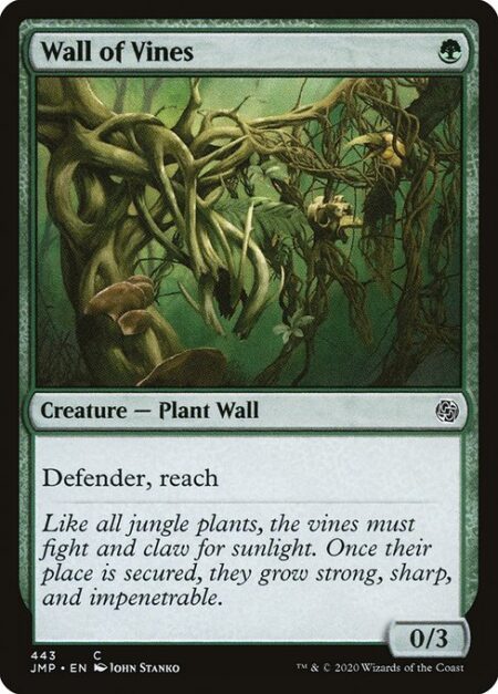 Wall of Vines - Defender (This creature can't attack.)