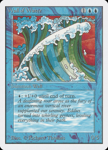 Wall of Water - Defender (This creature can't attack.)