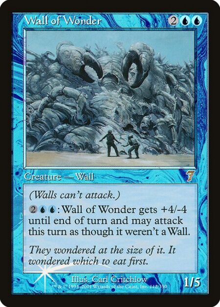 Wall of Wonder - Defender (This creature can't attack.)