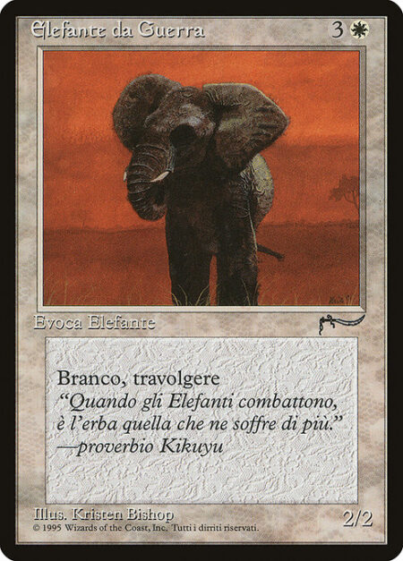 War Elephant - Trample; banding (Any creatures with banding