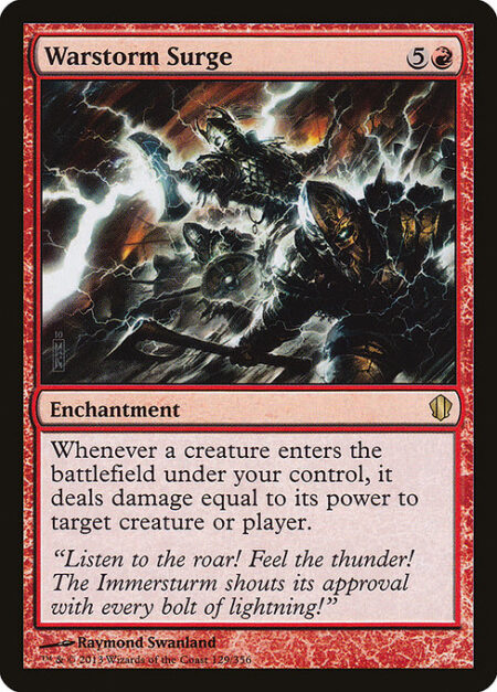 Warstorm Surge - Whenever a creature enters the battlefield under your control