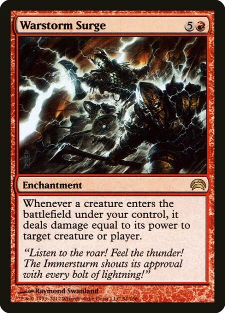 Warstorm Surge - Whenever a creature enters the battlefield under your control