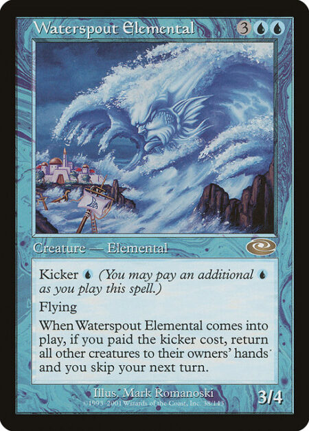 Waterspout Elemental - Kicker {U} (You may pay an additional {U} as you cast this spell.)