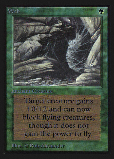 Web - Enchant creature (Target a creature as you cast this. This card enters attached to that creature.)