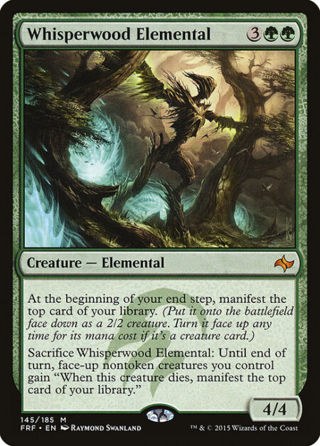 Whisperwood Elemental - At the beginning of your end step