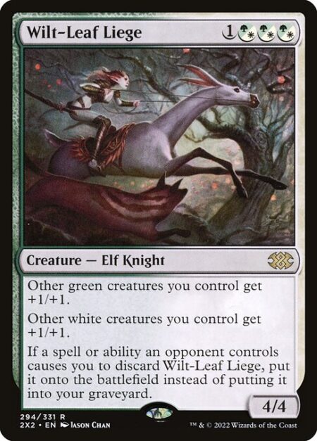 Wilt-Leaf Liege - Other green creatures you control get +1/+1.