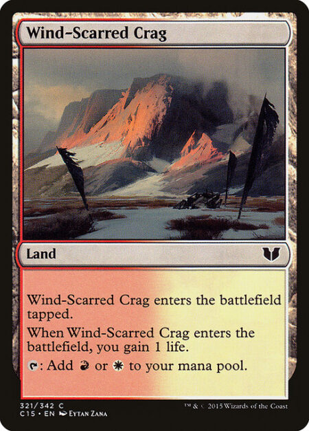 Wind-Scarred Crag - Wind-Scarred Crag enters the battlefield tapped.