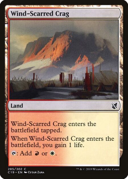 Wind-Scarred Crag - This land enters tapped.