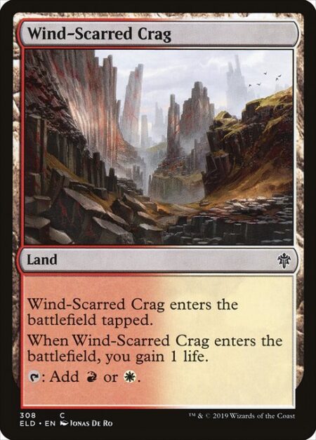 Wind-Scarred Crag - Wind-Scarred Crag enters the battlefield tapped.