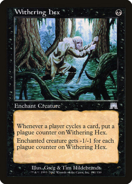 Withering Hex - Enchant creature