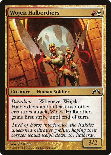 Wojek Halberdiers - Battalion — Whenever Wojek Halberdiers and at least two other creatures attack