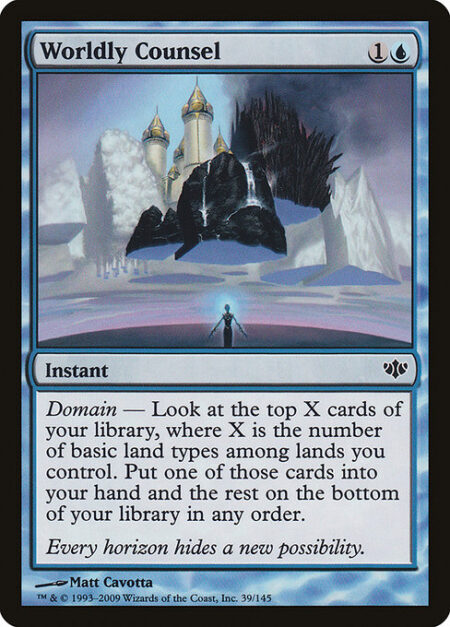 Worldly Counsel - Domain — Look at the top X cards of your library