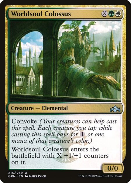 Worldsoul Colossus - Convoke (Your creatures can help cast this spell. Each creature you tap while casting this spell pays for {1} or one mana of that creature's color.)